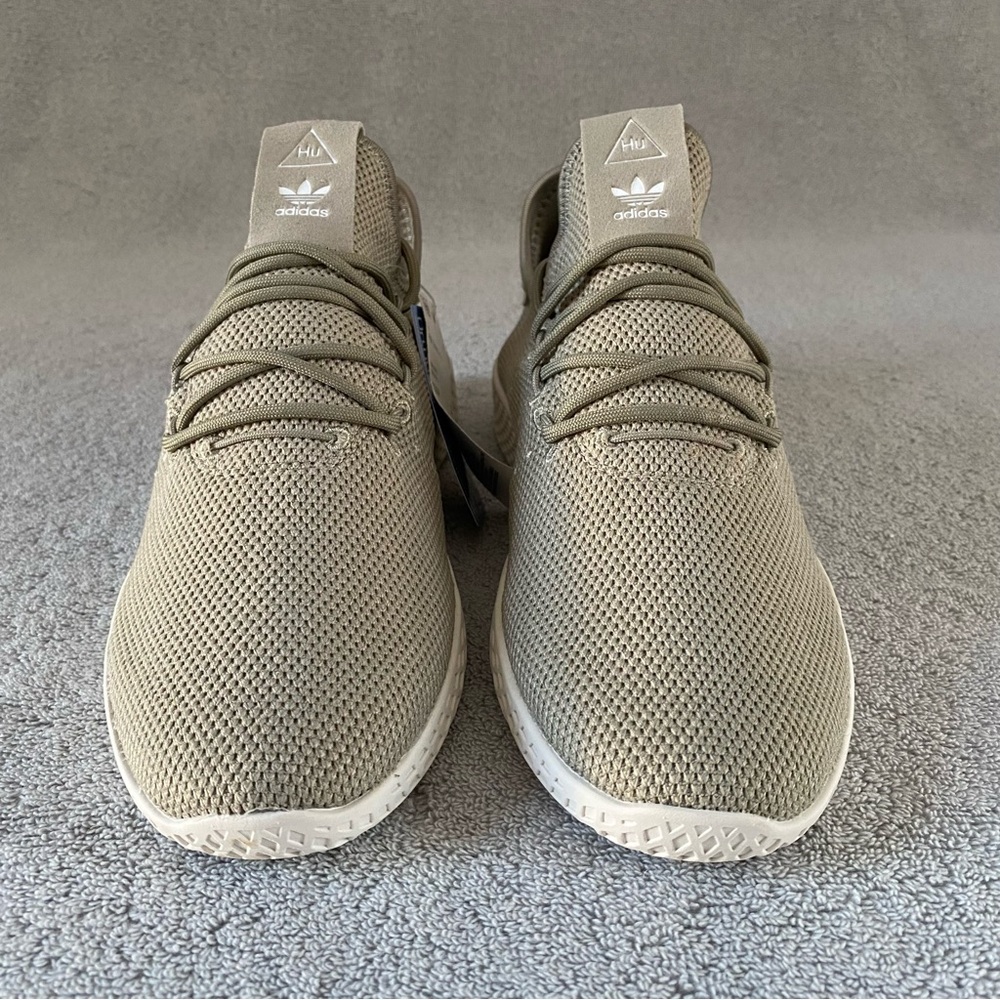 Adidas Shoes Womens 8 Beige Green Pharrell Williams x Hu Athletic Sneaker CQ2298 - Picture 2 of 8